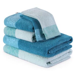 Sada froté ručníků a osušek CREA světle modrá 6 ks