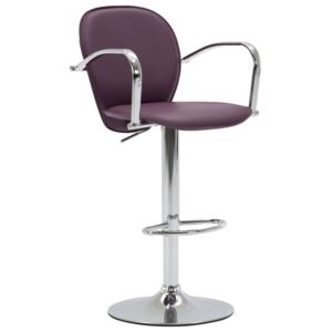 Barová stolička Chifley s područkami - umělá kůže | fialová