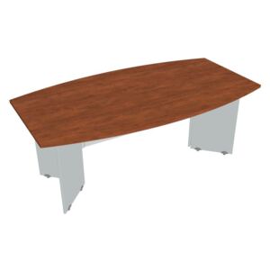 Stůl jednací sud 200 cm - Hobis Gate GJ 200 Dekor stolové desky: calvados, Dekor lamino podnože: šedá