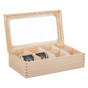 Krabička dřevěná s plexisklem 06 | 8 přihrádek
