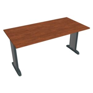 Stůl jednací rovný 160 cm - Hobis Flex FJ 1600 Dekor stolové desky: calvados, Barva nohou: černá