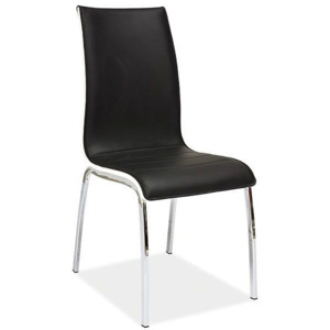 Židle HEAS H-135, 98x44x44, černá/bílý tyl