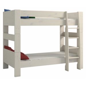 Dětská patrová postel Dany 90x200 cm - masiv/bílá