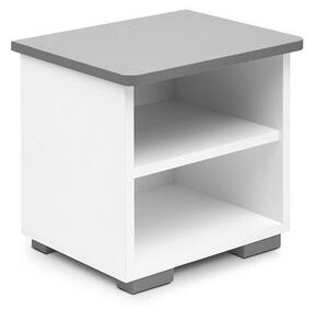 Noční stolek PABIS-bílá/šedá