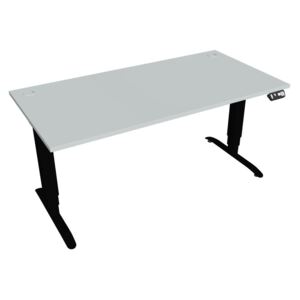 Elektr. nastavitelný stůl 160x80 s pamětí HOBIS MOTION MS 3M 1600 Dekor stolové desky: šedá, Barva kovové podnože: černá