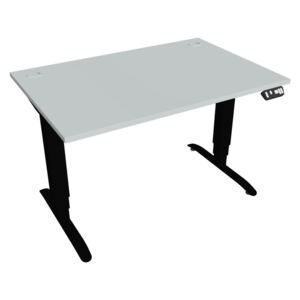 Elektr. nastavitelný stůl 120x80 s pamětí HOBIS MOTION 3M 1200 Dekor stolové desky: šedá, Barva kovové podnože: černá