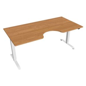 Elektr. nastavitelný stůl 180x90 se zákl. ovladačem HOBIS MOTION MSE 2 1800 Dekor stolové desky: olše, Barva kovové podnože: bílá