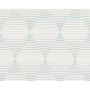 36757-2 tapety na zeď Linen Style | 0,53 x 10,05 m | šedá, bílá, modrá