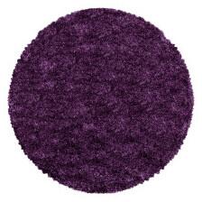 Chlupatý kusový koberec Fluffy Shaggy 3500 lila kruh | Fialová Typ: kulatý 160x160 cm