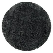 Chlupatý kusový koberec Fluffy Shaggy 3500 grey kruh | Šedá Typ: kulatý 80x80 cm