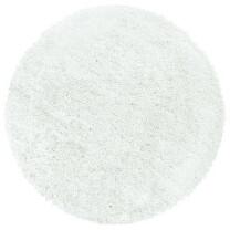 Chlupatý kusový koberec Fluffy Shaggy 3500 white kruh | Bílá Typ: kulatý 200x200 cm