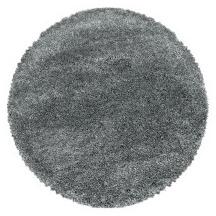 Chlupatý kusový koberec Fluffy Shaggy 3500 light grey kruh | Šedá Typ: kulatý 80x80 cm