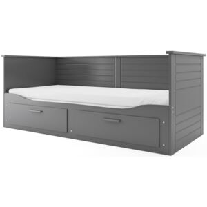 FALCO Rozkládací postel s matracemi HARWIG 80-160 x 200 cm grafit
