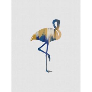 Ilustrace Flamingo Blue & Yellow, Orara Studio