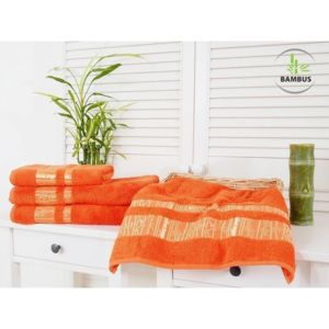 Night in Colours Bambusový oranžový ručník 50x90 Bamboo Luxus (480g/m2)