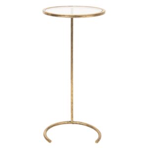 Zlatý kovový odkládací stolek - Ø 30*66 cm