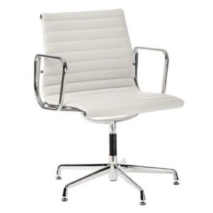 D2.DESIGN Kancelářská židle CH1108S inspirovaná EA108 kůže, chrom