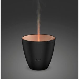 Aroma Difuzér Zoe černý | Luxusní vzhled a simulace hořícího ohně (Luxusní aroma difuzér Zoe v černém provedení, který nejen že provoní váš domov a vyčistí vzduch díky esenciálním olejům, ale také jej budete obdivovat díky jeho reálné vizualizaci hořícího