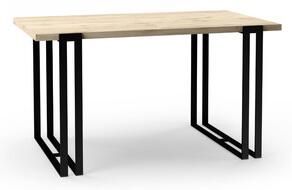 Jídelní stůl EWEN 140 cm - dub sonoma/černá