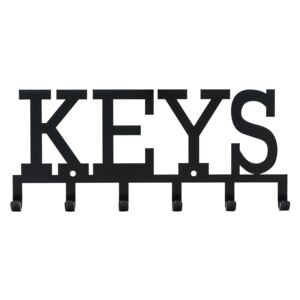 Věšák nástěnný Keys černý