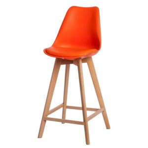 Barová židle Norden Wood PP vysoký pomerančový