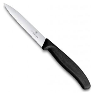 Nůž na zeleninu zoubkovaný SWISS CLASSIC 10 cm černý - Victorinox