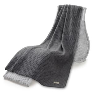 Wooline Hřejivá vlněná deka Bucle šedá se vzorem Rozměr: 150 x 200 cm