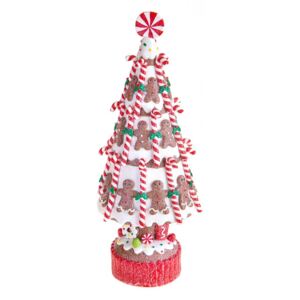 Vánoční perníčkový stromek 32 cm VÁNOCE BRANDANI (barva - červená, zelená, bílá)