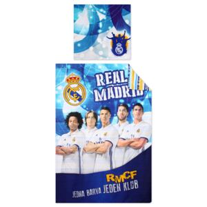 Setino Chlapecké bavlněné povlečení FC Real Madrid - modrá 140x200, 70x90