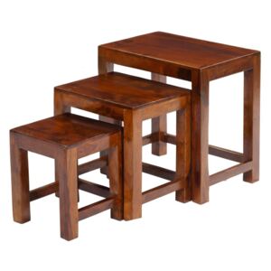 Set stoliček z palisandrového dřeva, 45x30x45cm
