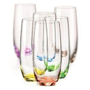 Bohemia Crystal Barevné sklenice na nealko a vodu Rainbow 25180/D4662/
