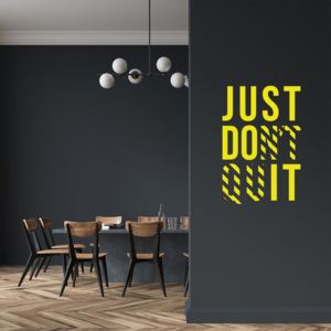 GLIX Just do it - samolepka na zeď Žlutá 30x20 cm