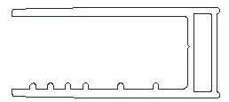 Mexen profilová lišta pro Kioto WALK-IN sprchové stěny 8mm, měděná matná, 800-00-65