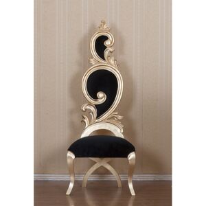 Vysoká designová zlatá jídlení židle Gold Leaf