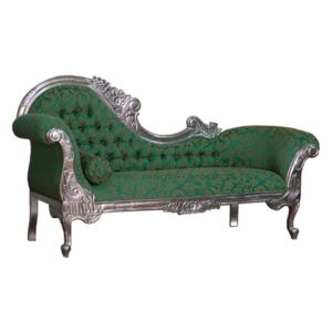 Zelené zámecké sofa Silver Leaf