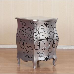 Velký designový stříbrný stolek