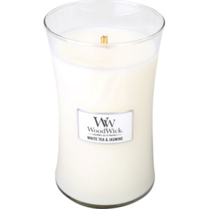 Svíčka oválná váza WoodWick Bílý čaj a jasmín, 609.5 g