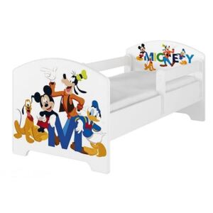 BabyBoo Dětská postel Disney - Mickey s kamarády - bílá, s matrací