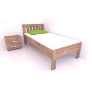 Postel SANY Buk 80x200 - Dřevěná postel z bukového masivu je jednolůžko s rozměry: 90 x 200 cm nebo 80 x 200 cm