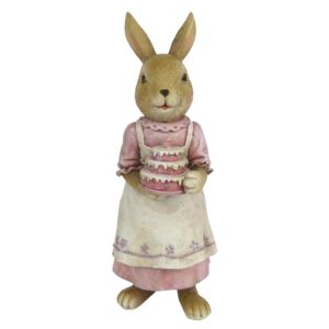 Dekorace králičí slečny s dortem - 8*7*19 cm