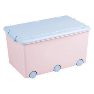 Tega Baby Pojízdný box na hračky Zajíček - růžový