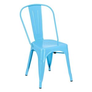 D2.DESIGN Židle Paris inspirovaná Tolix modrá