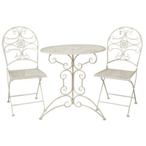 Clayre & Eef - Kovový stolek a dvě židle 5Y0179