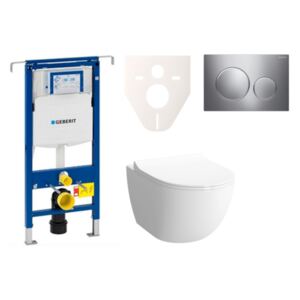 Závěsný set WC Shift rim-ex, nádržka Geberit Duofix, tlačítko Sigma 20 chrom lesk SIKOGES4N41