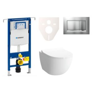 Závěsný set WC Shift rim-ex, nádržka Geberit Duofix, tlačítko Sigma 30 chrom mat SIKOGES4N7