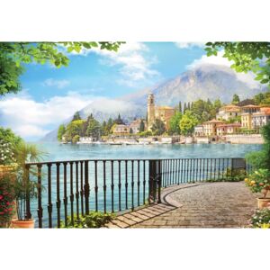 Fototapeta, Tapeta Paradise Lakeside View, (368 x 254 cm)