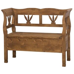Dřevěná lavice s úložným prostorem HONEY - P001