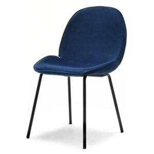 Medo Jídelní židle BOND, modrá / černá podnož
