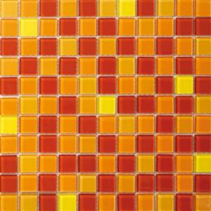 Mozaika Žluto-červená sklo 30x30, MSN205