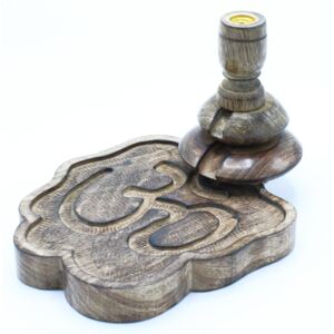 AWGifts Střední stojan “Tekoucí Dým“ z mangového dřeva - Ohm